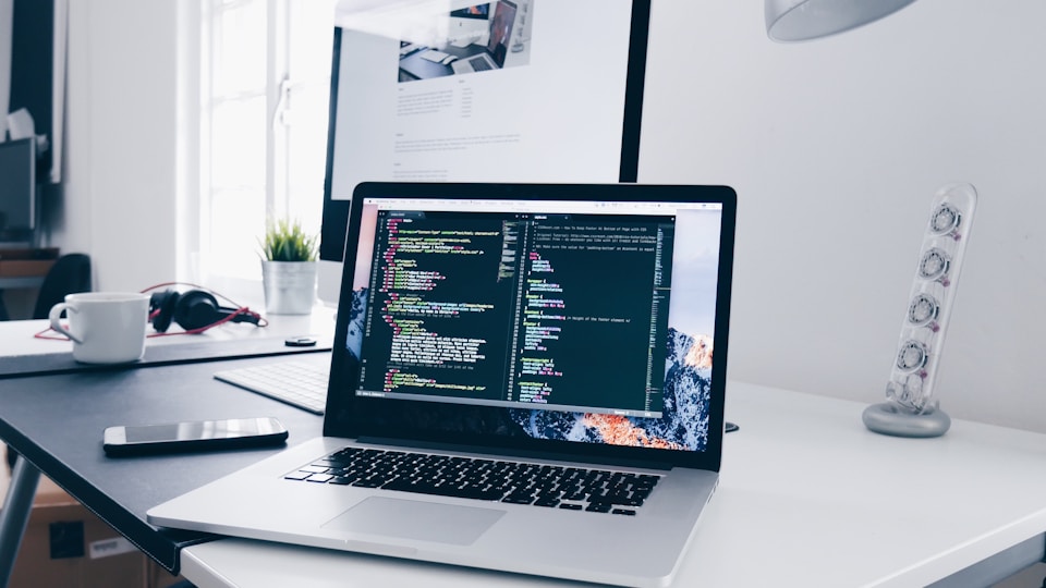 Responsive business software interface on desktop and mobile